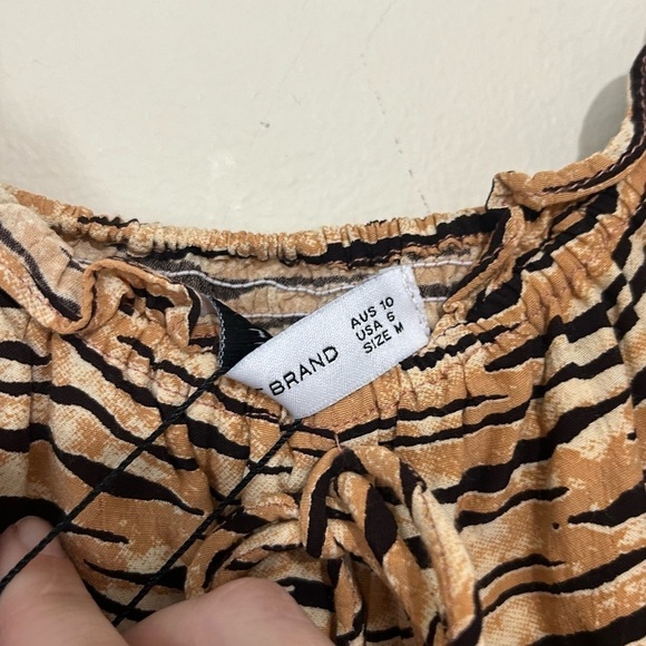 Faithful the Brand Ira Tiger Print Mini Dress SIZE 6 - Picture 4 of 7